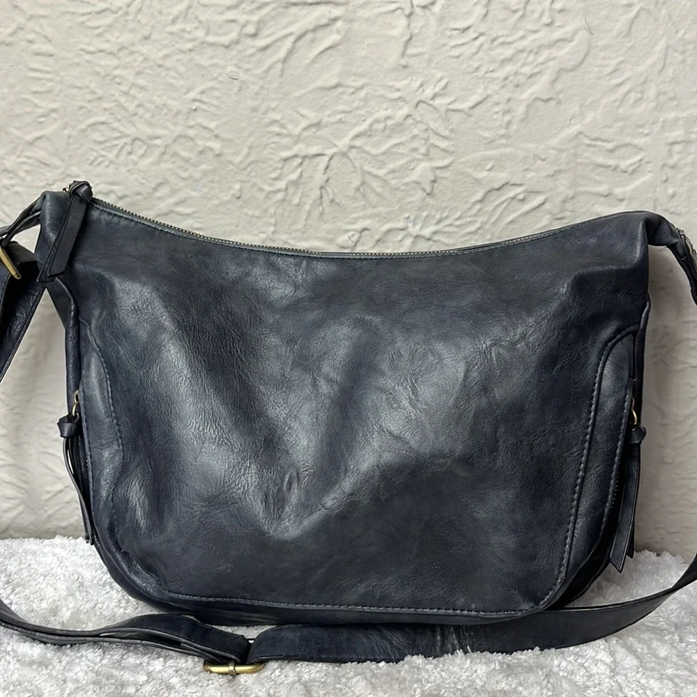Joy Susan Debbie Vintage Vegan Hobo Crossbody Bag